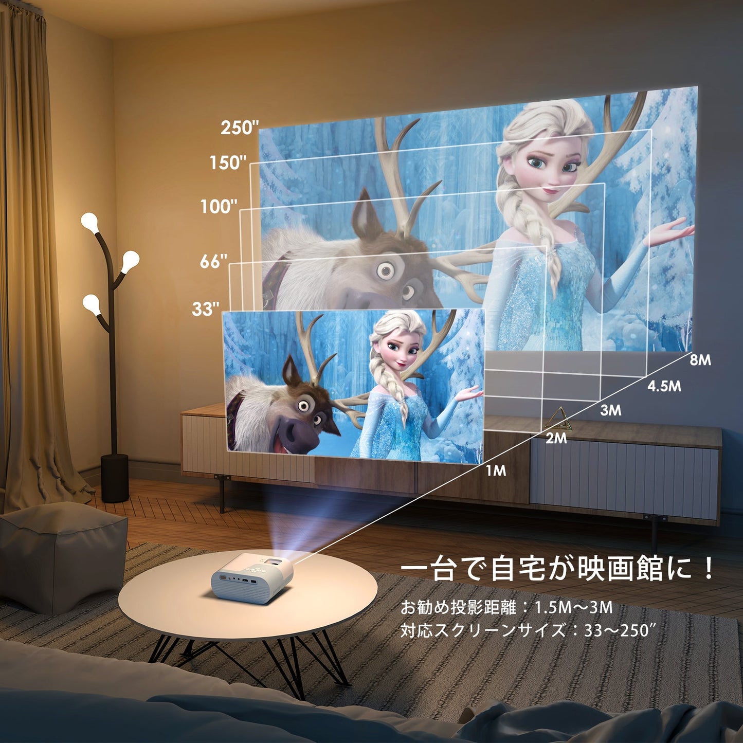 【進級版&超小型】YOWHICKプロジェクター 13000LM高輝度5GWiFi & Bluetooth5.3瞬時接続 リアル1080P 短投【1080P解像度】 明るさプラス 4K対応 ホームプロジェクター 台形補正 超小型フルHD高輝度ホームシアター 家庭用300"大画面小型ミニ省エネ軽量携帯式50%ズーム HiFiスピーカー 天井吊り可3年保証プレゼント