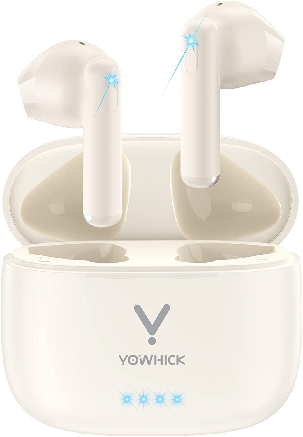 YOWHICK 完全ワイヤレスイヤホン Bluetooth 5.3+EDR ハンズフリー通話 CVC8.0 ノイズキャンセリング ぶるーとーす ヘッドフォン