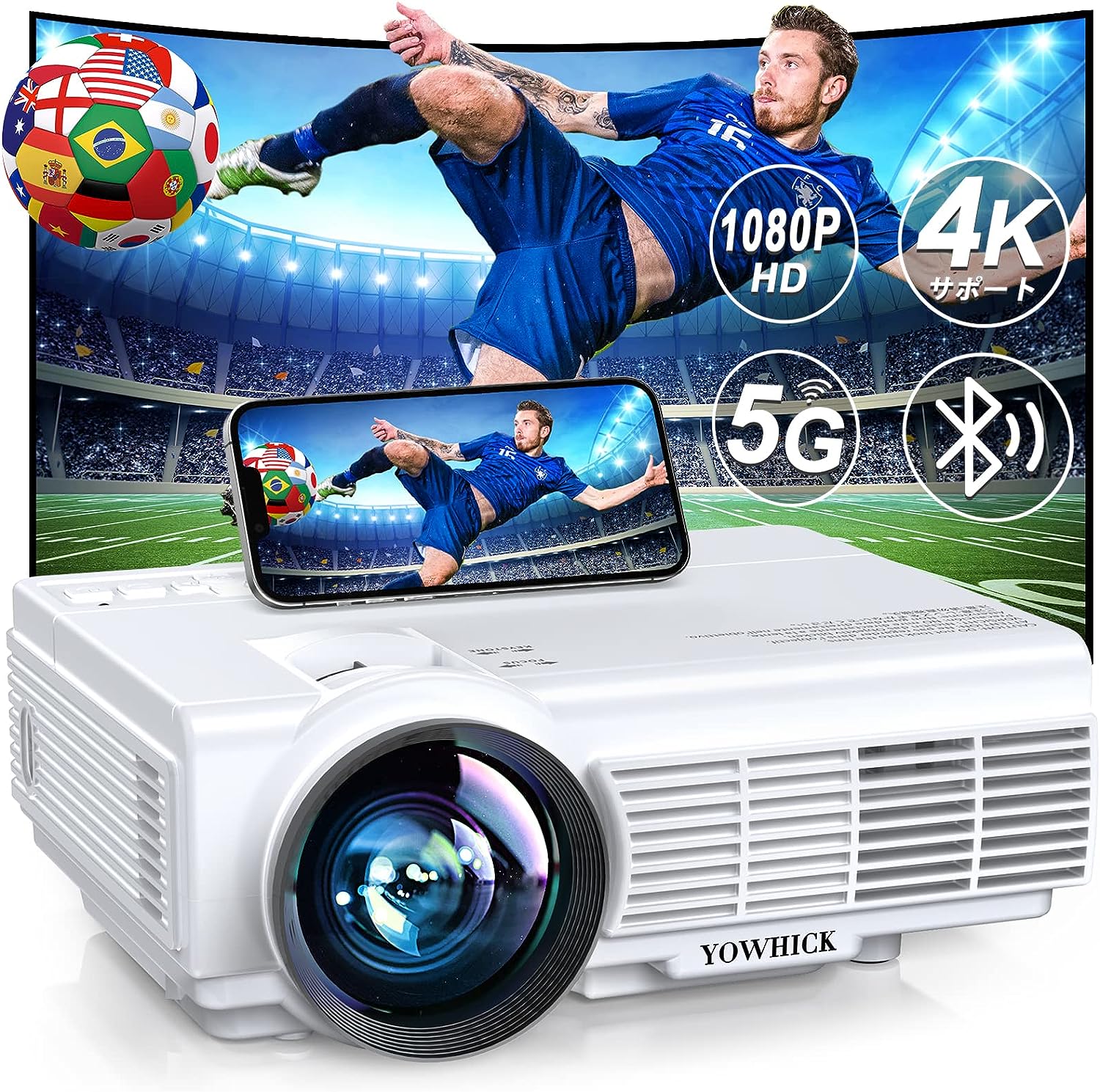 【お買得商品!!】小型ホームプロジェクター ミニ 2400lm 1080P対応 GAZ-YG400ミニプロジェクター480PHDホームポータブル小型LCD